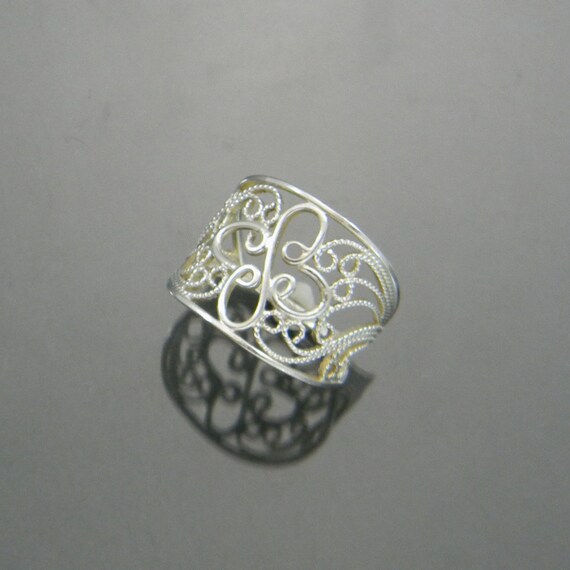 Handmade Filigree Ring Sterling Silver by selectjewelrydesigns