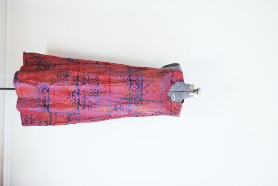  Batik tribal sleeveless cotton maxi dress Festival dress 