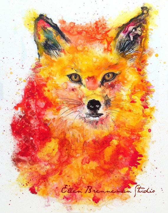 Fox spirit animal art print by Ellen by EllenBrennemanStudio