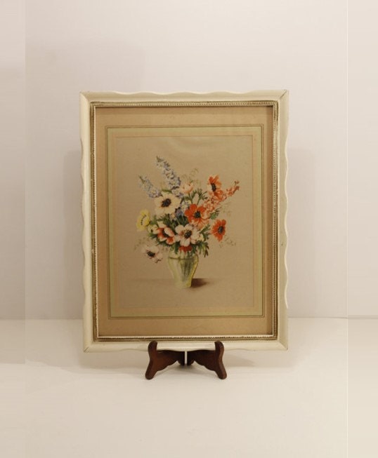 SALE 50 OFF Antique Framed Print Flower Print Floral