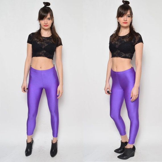 Vintage 80's Purple Spandex Leggings