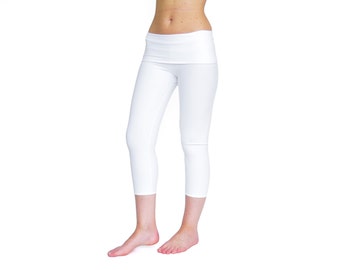 White Leggings White Yoga Pants Workout Tights Yoga