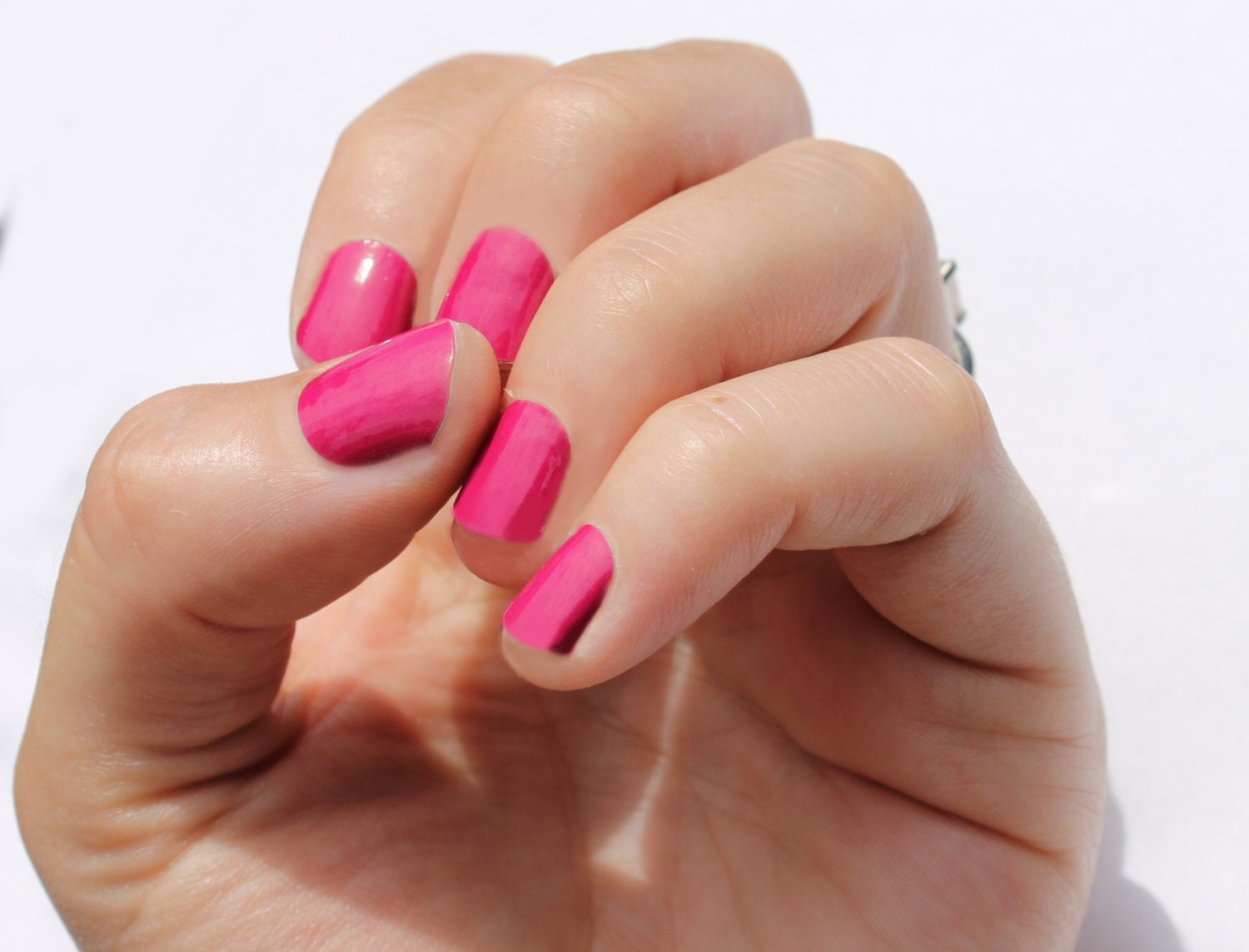 Solid Raspberry Nail Wraps