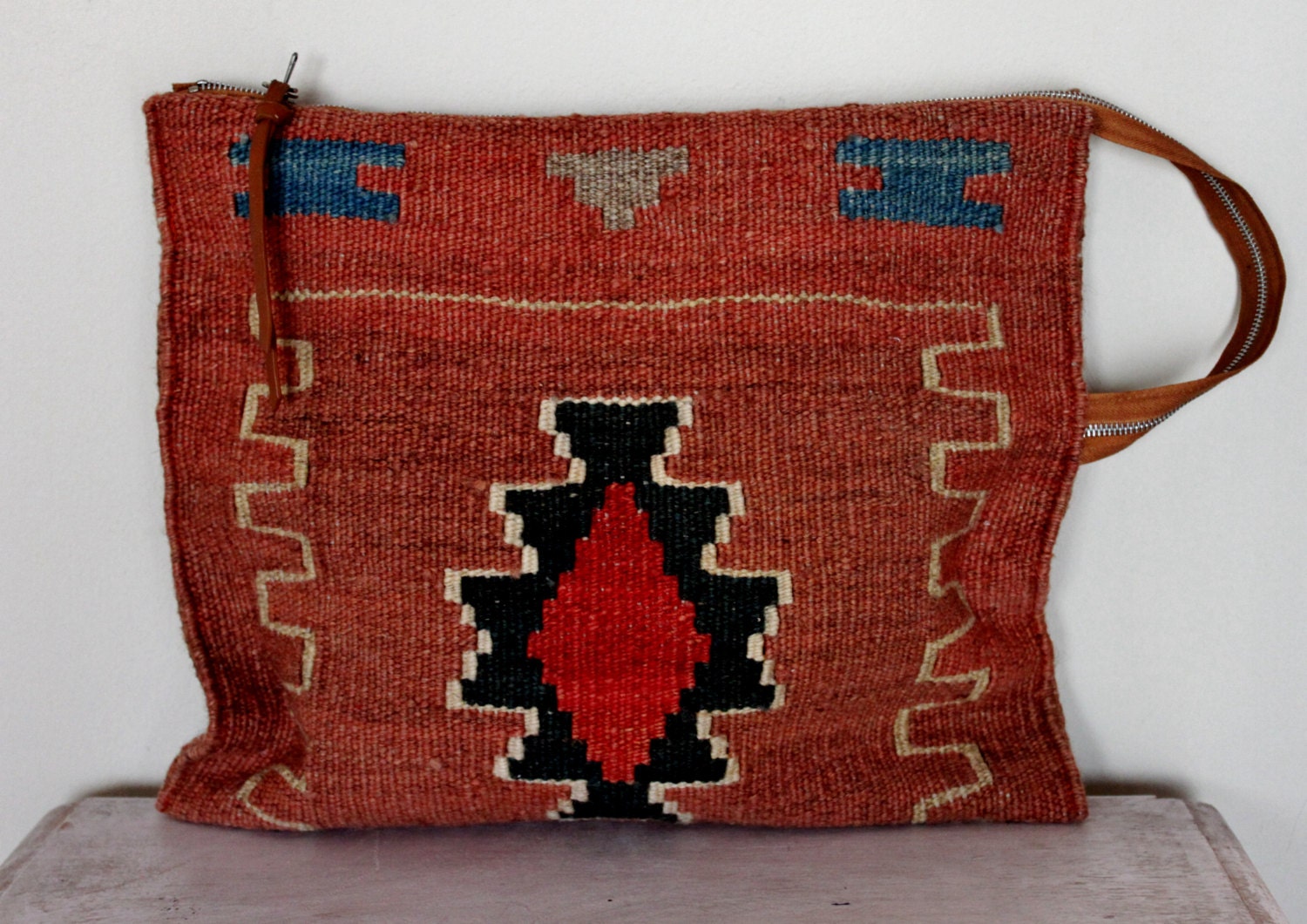 KILIM CLUTCH Bag 100 Wool Vintage Kilim Bag by Annas7Closet