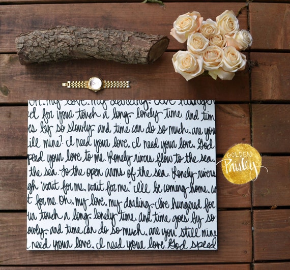 First Dance Vows Wedding Sign Handwritten Script Canvas Wall