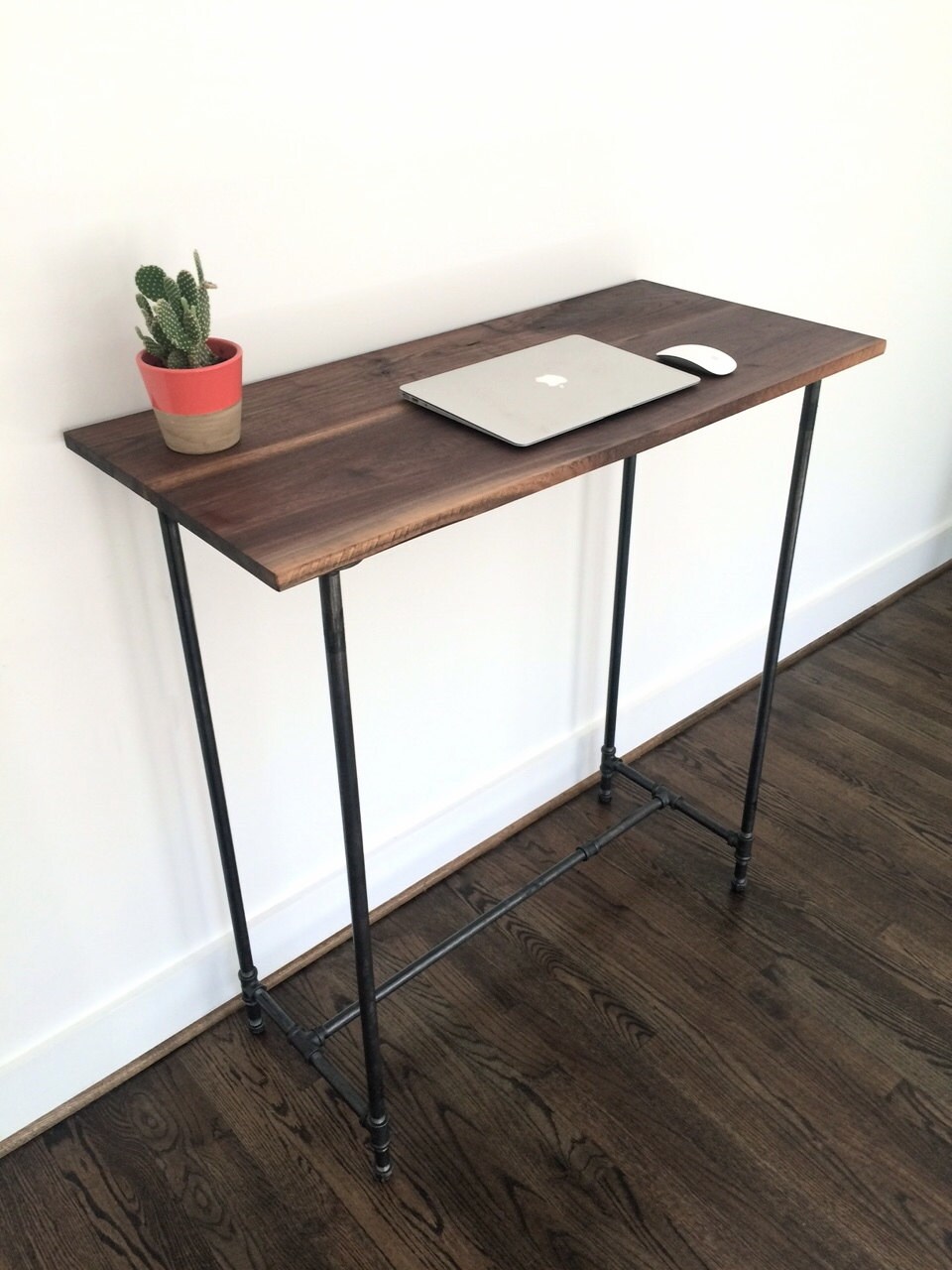 The Sanatoga Standing Desk Reclaimed Wood amp; Pipe by 