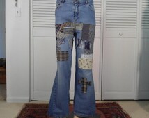 Popular items for hippie jeans on Etsy