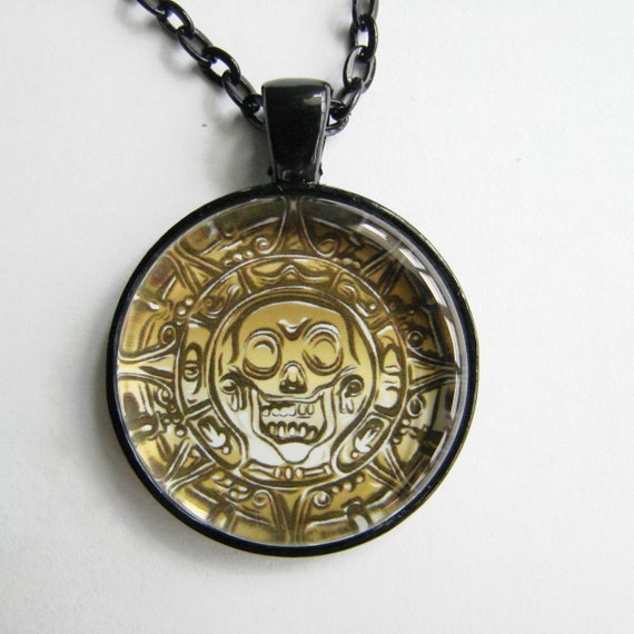 Mens PIRATE MEDALLION Necklace Pirate's Gold Captain