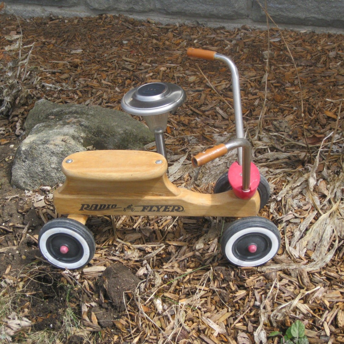 vintage radio flyer wooden scooter