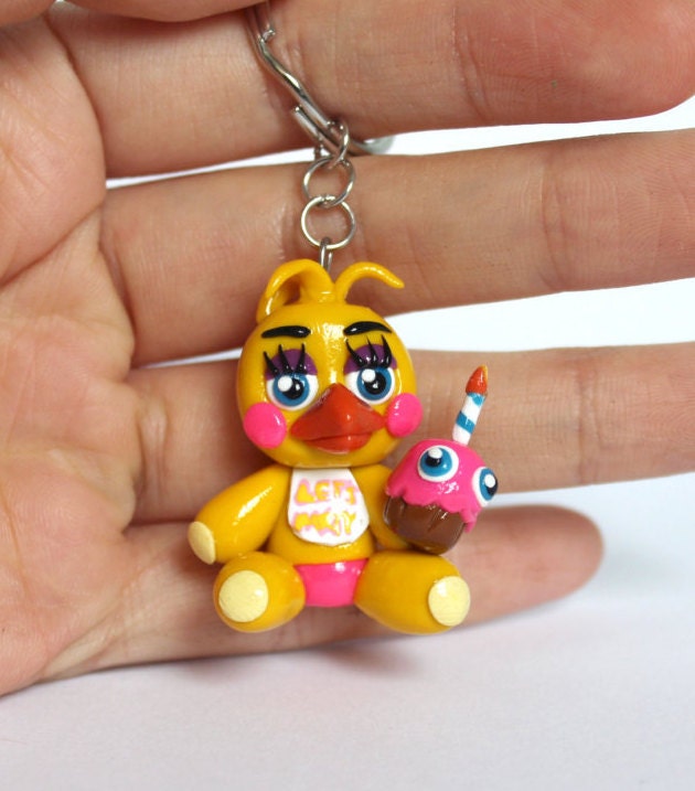 Toy Chica Plush Polymer Clay Keychain Five Nights at