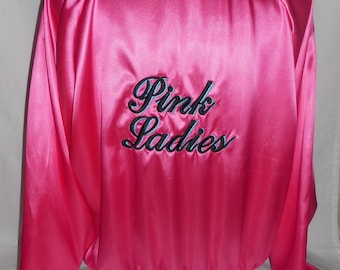 New women's ladies X large 1950's grease pink ladies sock hop jacket costume costumes