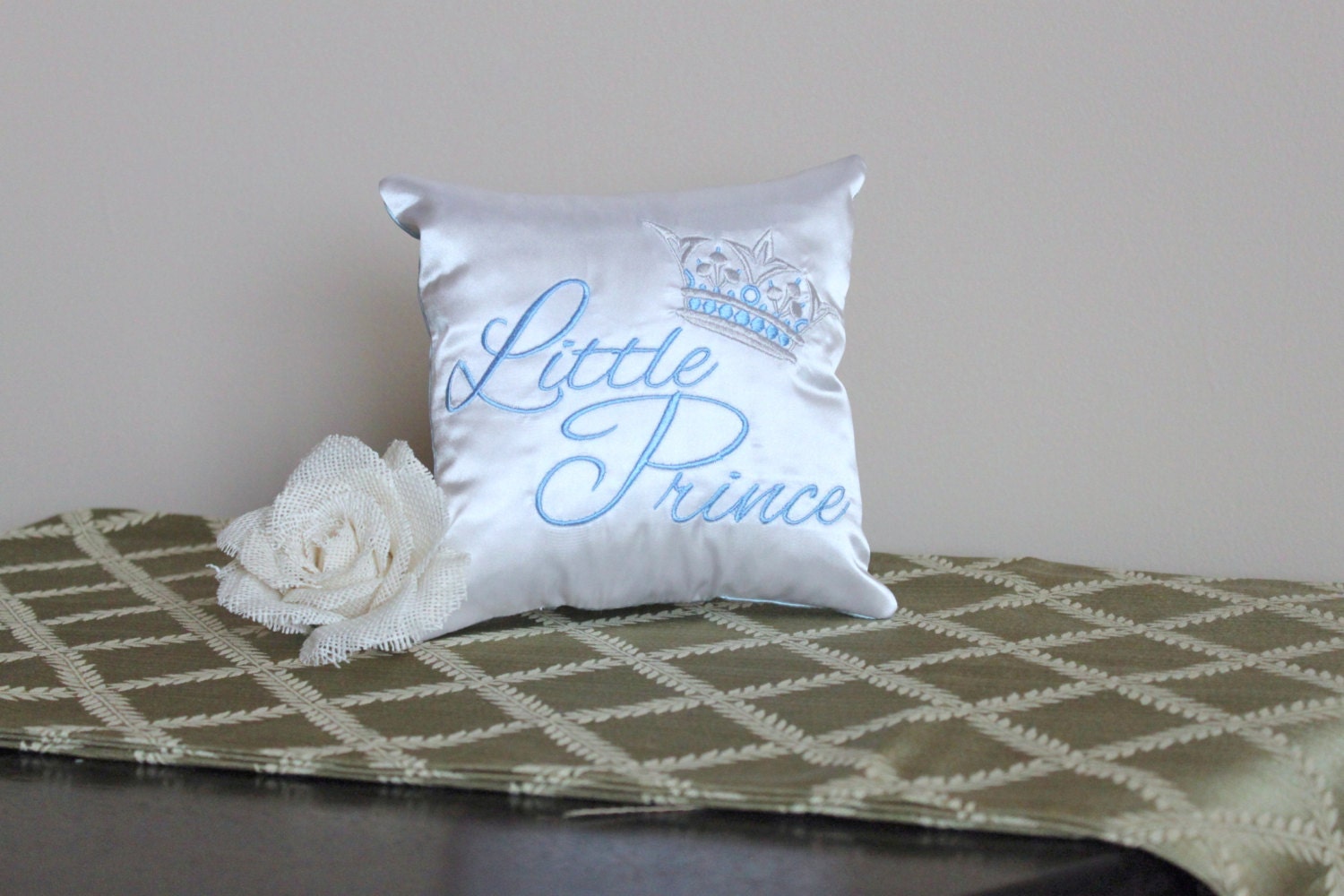 Prince Pillow with Crown Keepsake Pillow Crown Royal