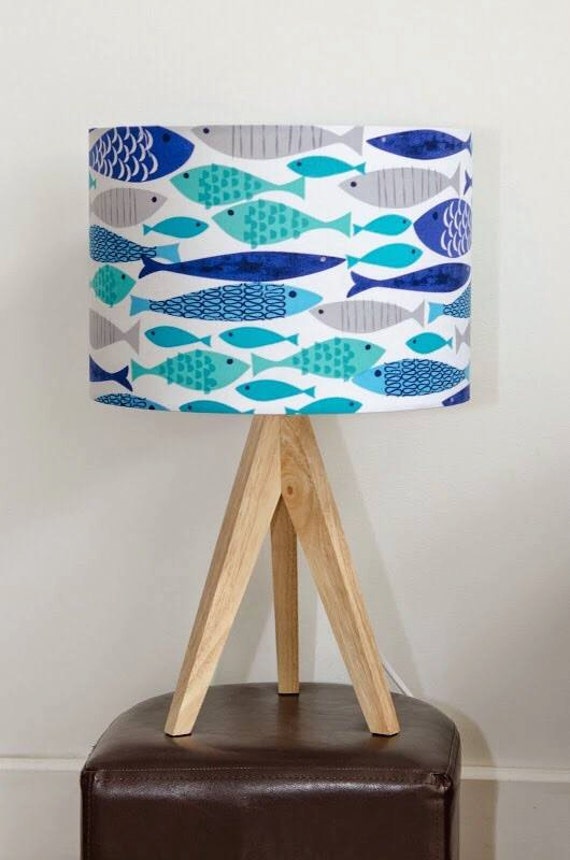 Handmade retro fish lamp shade 30cm 12 diameter