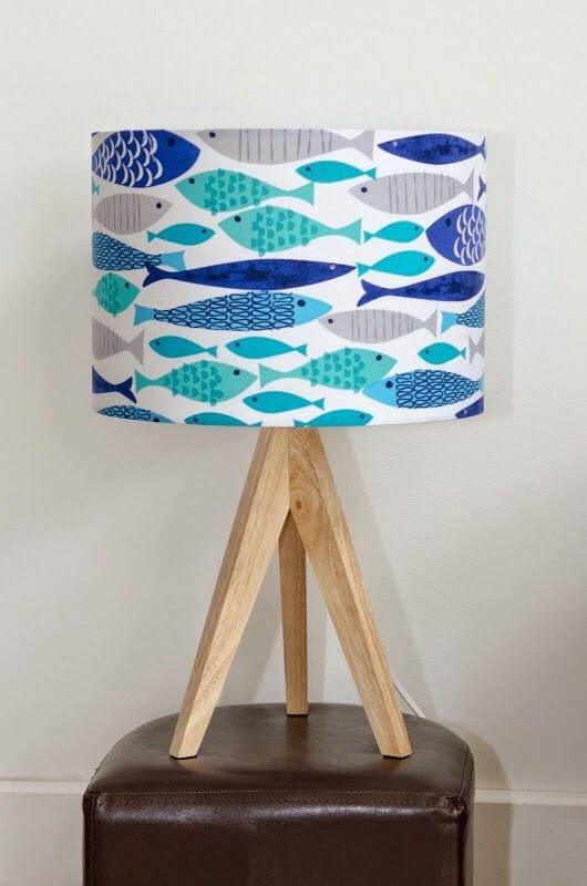 Handmade retro fish lamp shade 30cm 12 diameter
