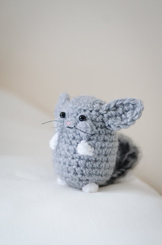 Cute Chinchilla Amigurumi Kawaii Chinchilla by artbySusieH on Etsy