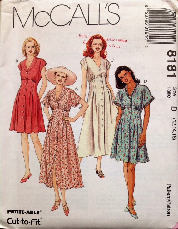 McCall's 8181 UNCUT Misses Dress in Two Lengths