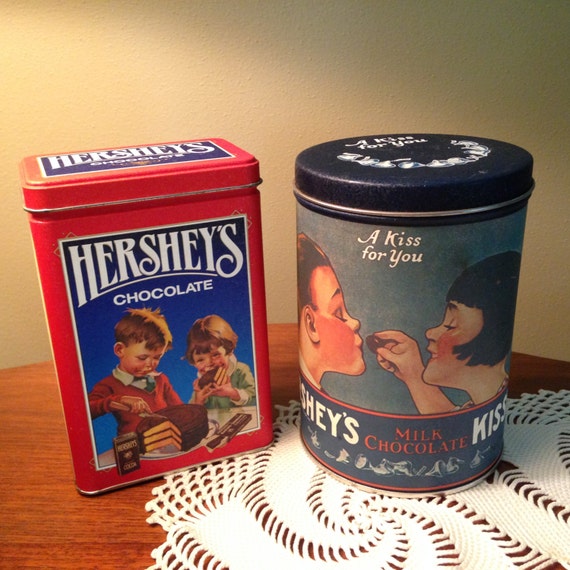 Two vintage collector tins from Hershey's