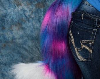 Cotton Candy Fox Tail