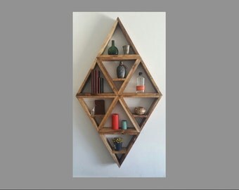 Large Diamond Wooden Shelves