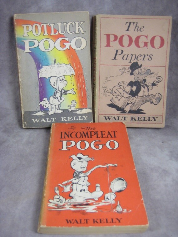 POGO POSSUM Books by Walt KELLY Set of 3 Comic Strip