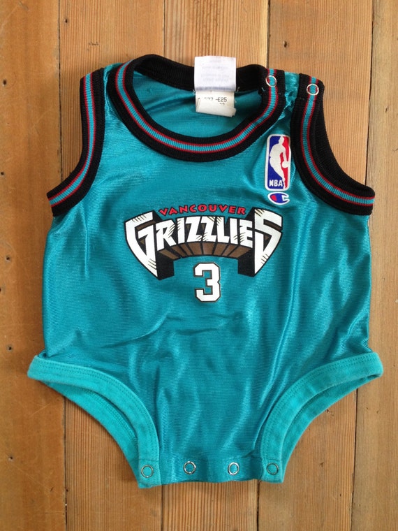 Vintage Newborn Vancouver Grizzlies Basketball Jersey Onesie