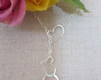 Beautiful Sterling Silver or 14Kt Gold Filled Heart Toggle Necklace
