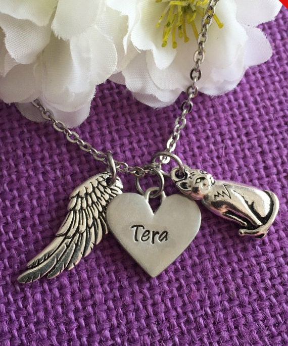 Pet Memorial Jewelry Cat Memorial Necklace Pet Loss Gift