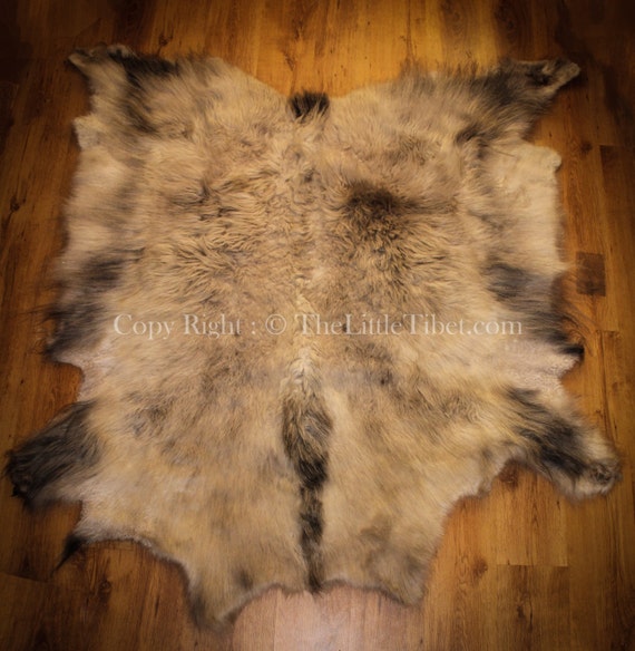 Tibetan Yak Hide with fur on makes a great throw by TheLittleTibet