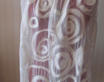 Very light and soft nuno felted scarf