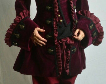 Dashing Marauder Pirate Coat - Wench Frock Coat Custom