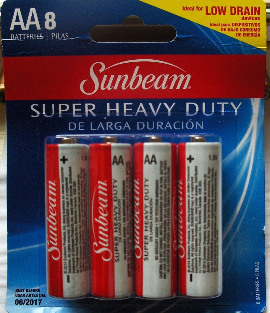 SUNBEAM Super Heavy Duty Batteries AA 8 pk 14512 Perfect for