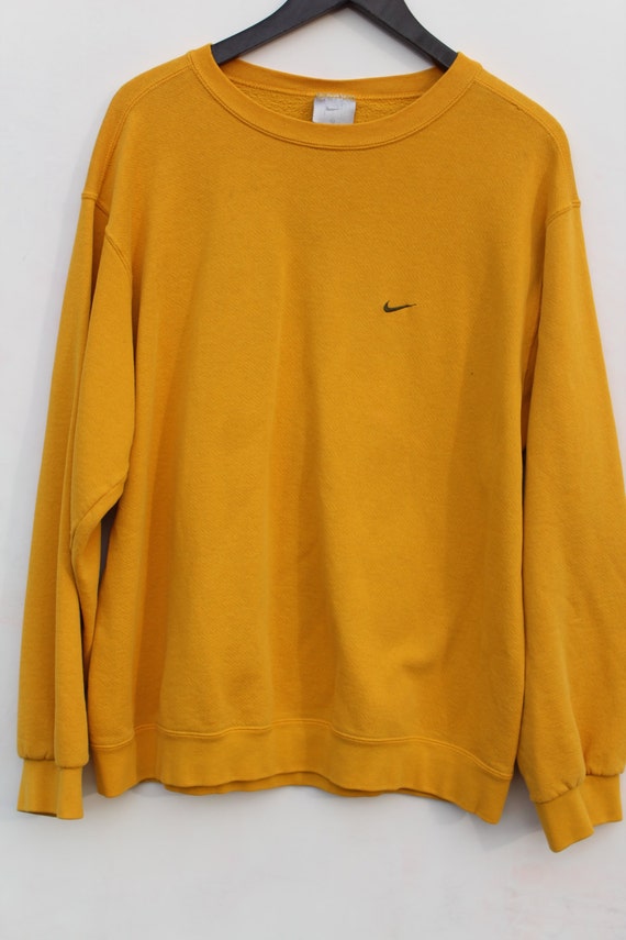 Nike crewneck sweatshirt yellow Clearance