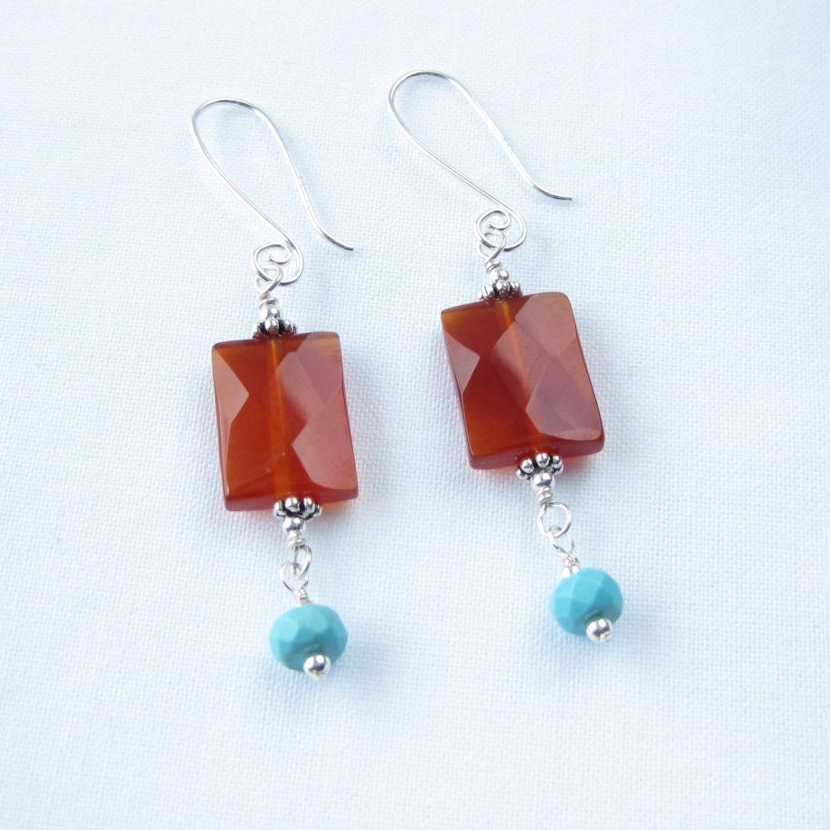 Sterling Silver Earrings With Carnelian And By Austindowntoearth 1354