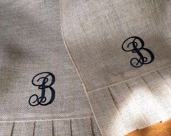 Burlap Table Runner/Rustic Table Decor/ Spring Table Runner/ Personalized Table Runner