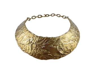 BICHE DE BERE Paris * Gorgeous vintage brutalist collar necklace