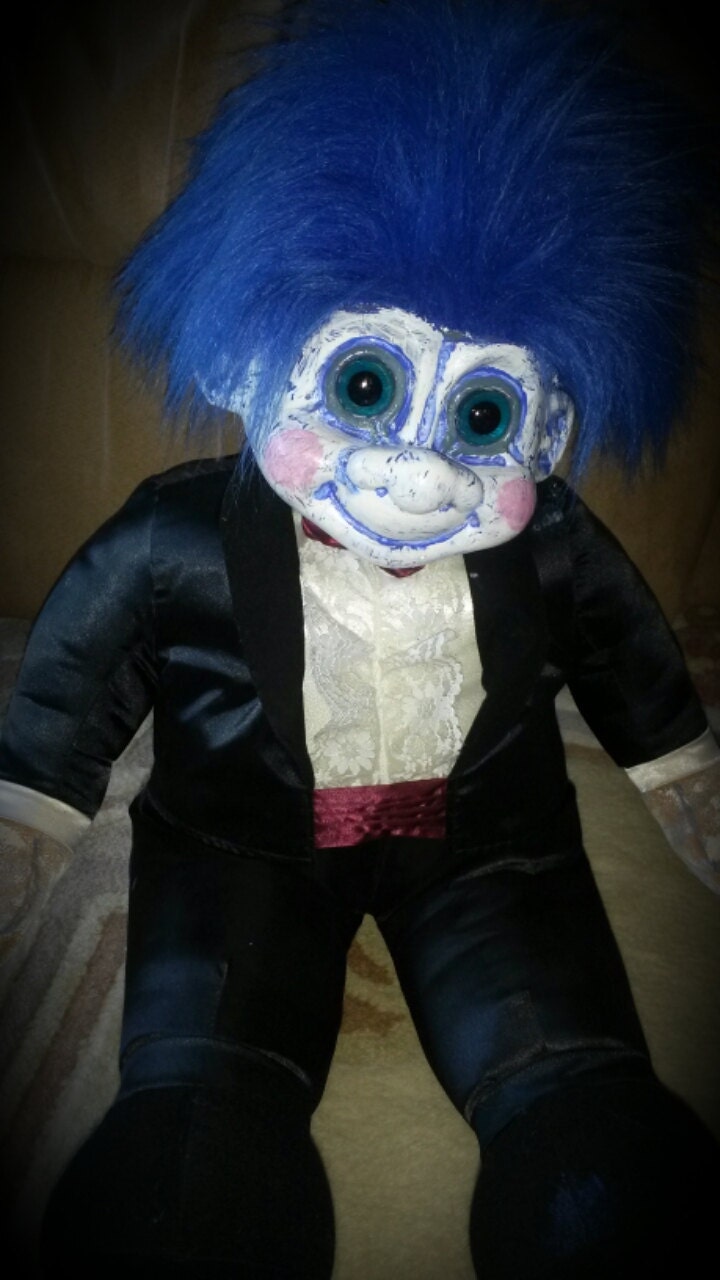 SALE Giant 27 inch creepy troll doll by ShellysScaryDollys on Etsy