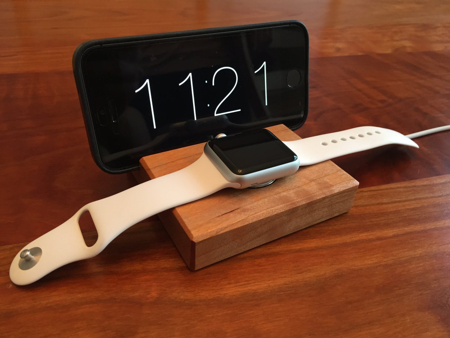 Apple Watch Dock Docking Station Walnut or Cherry Wood