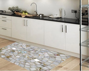 Pvc rug / Kitchen rug - model crystals - pvc rug / kitchen floor mat / kitchen mat, linoleum rug, kitchen mat floor