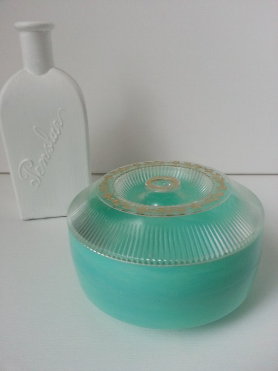 Vintage Muguet Dusting Powder Container Shabby Chic Cottage