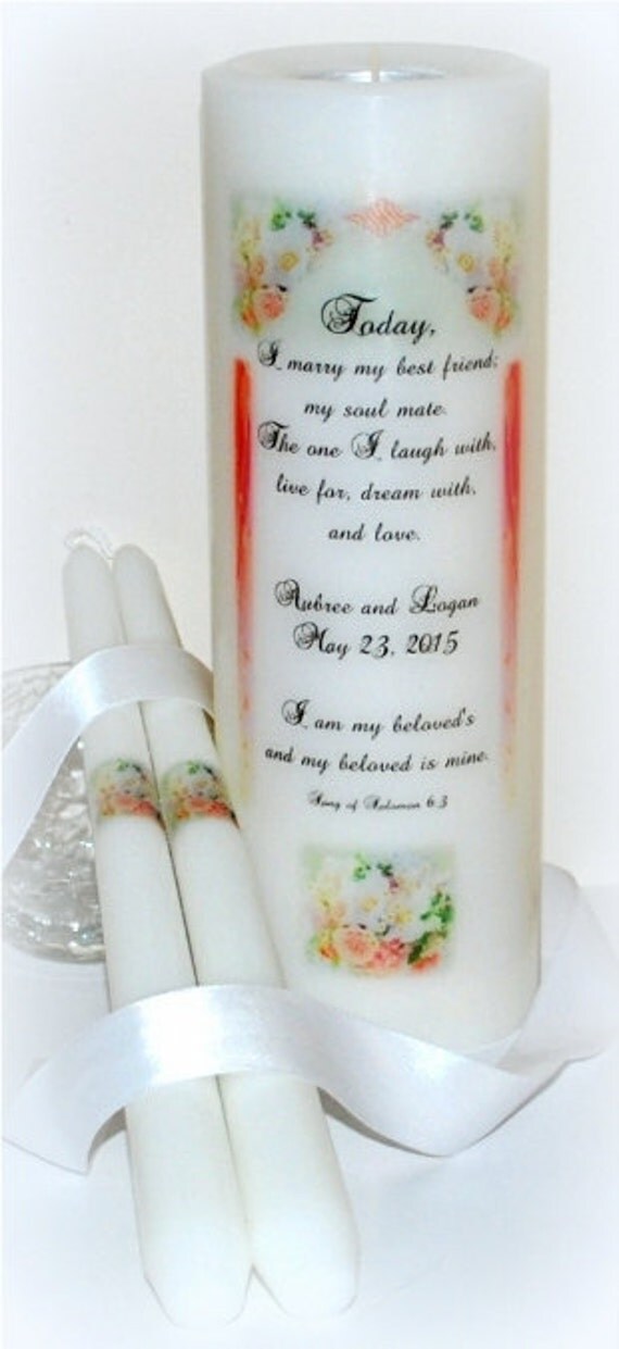 Custom Unity Candles, wedding candles, wedding tapers, unity candle