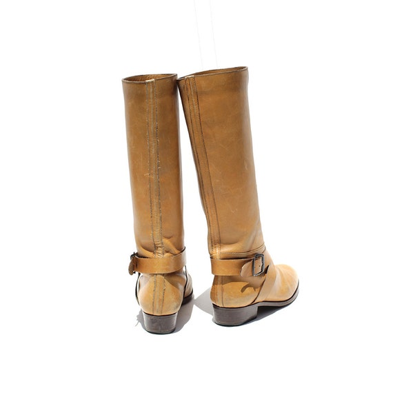 ladies tan leather boots size 7