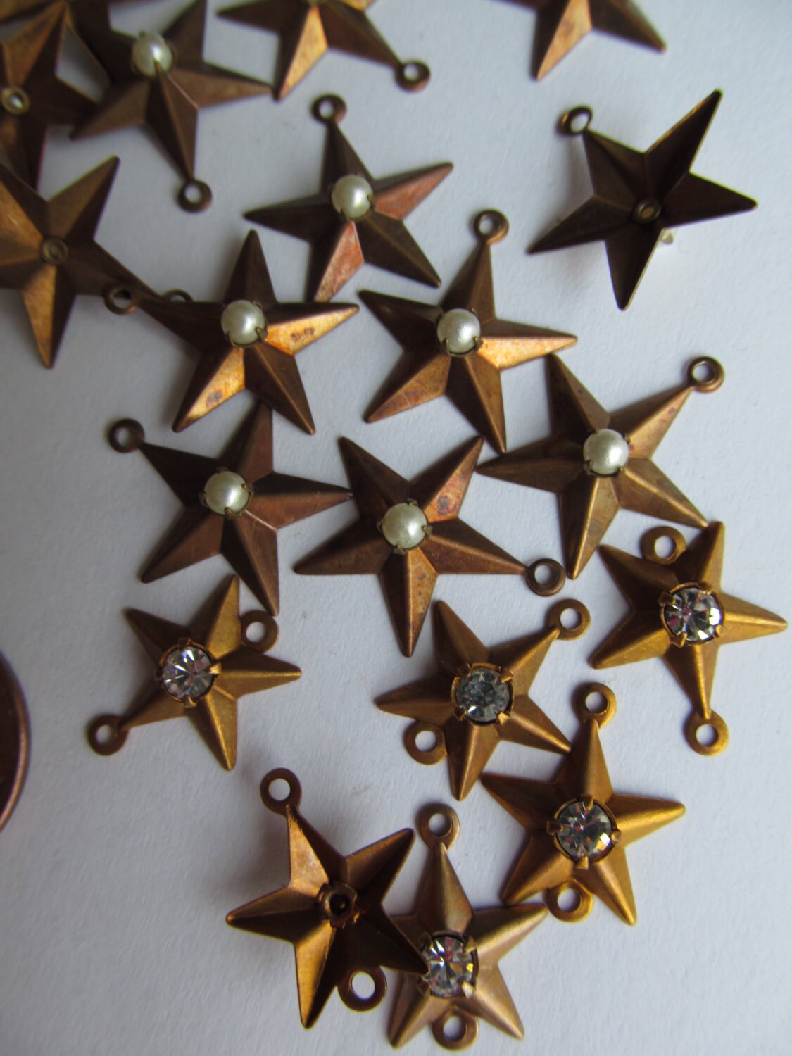 Pearl And Rhinestone Stars by WhoKnowsWhat on Etsy