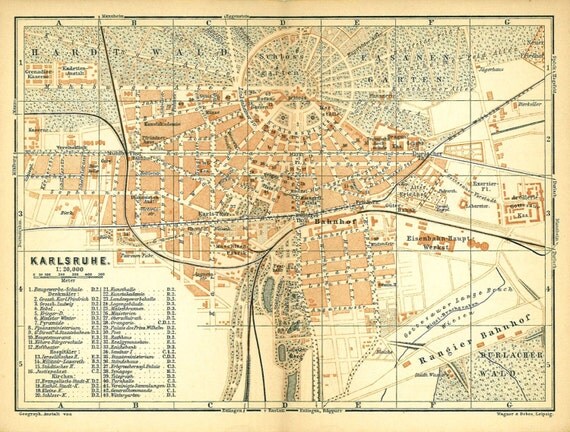 Street map Karlsruhe Germany
