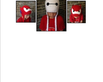 Baymax, Big Hero 6, crochet hat **PATTERN ONLY** 2-in-one