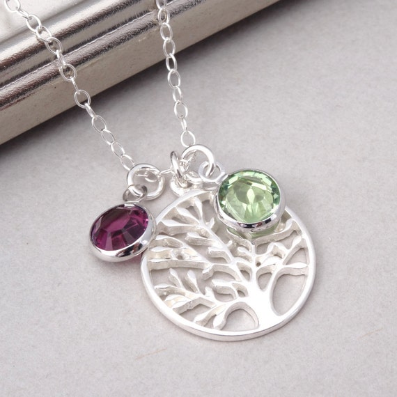 Birthstone Necklace For Mom : Generations Tree of Life Necklace, Sterling Silver Family ... / Surprise mom with a meaningful gift from the heart that represents her family.