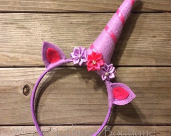 SPARKLE UNICORN HEADBAND, purple, horn, ears, pink, toddler, girls, little pony, twilight, children, halloween, party favor, kids, costume