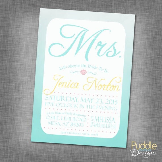 Items similar to Beach Bridal Shower Invite on Etsy