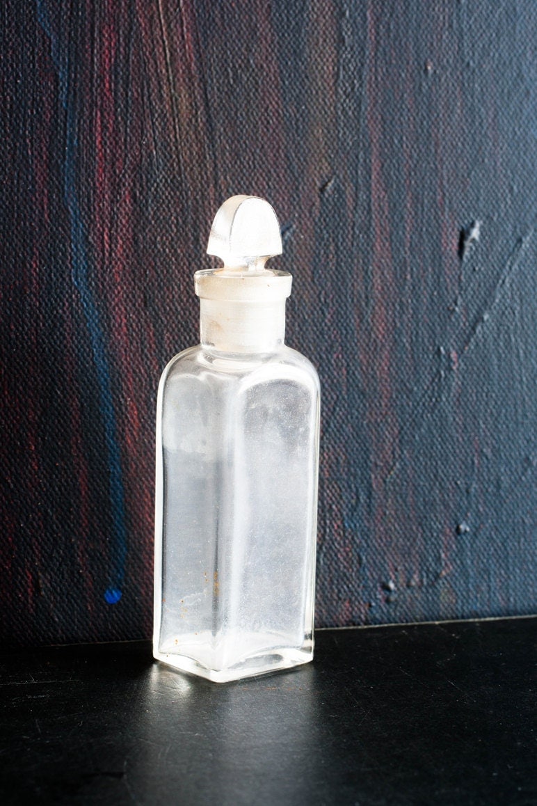 Vintage Perfume Bottle, Glass Apothecary Bottle, Small Glass Perfume ...