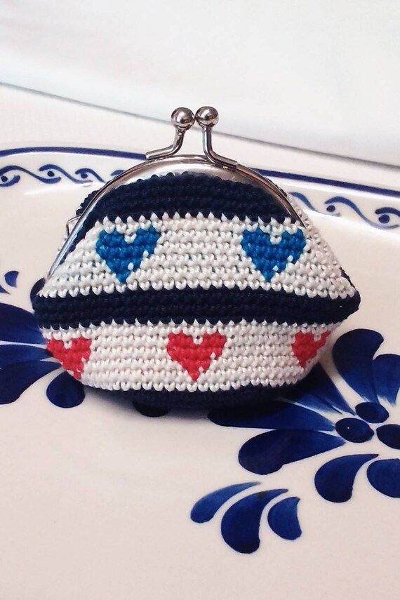 Items similar to Tapestry crochet coin purse on Etsy
