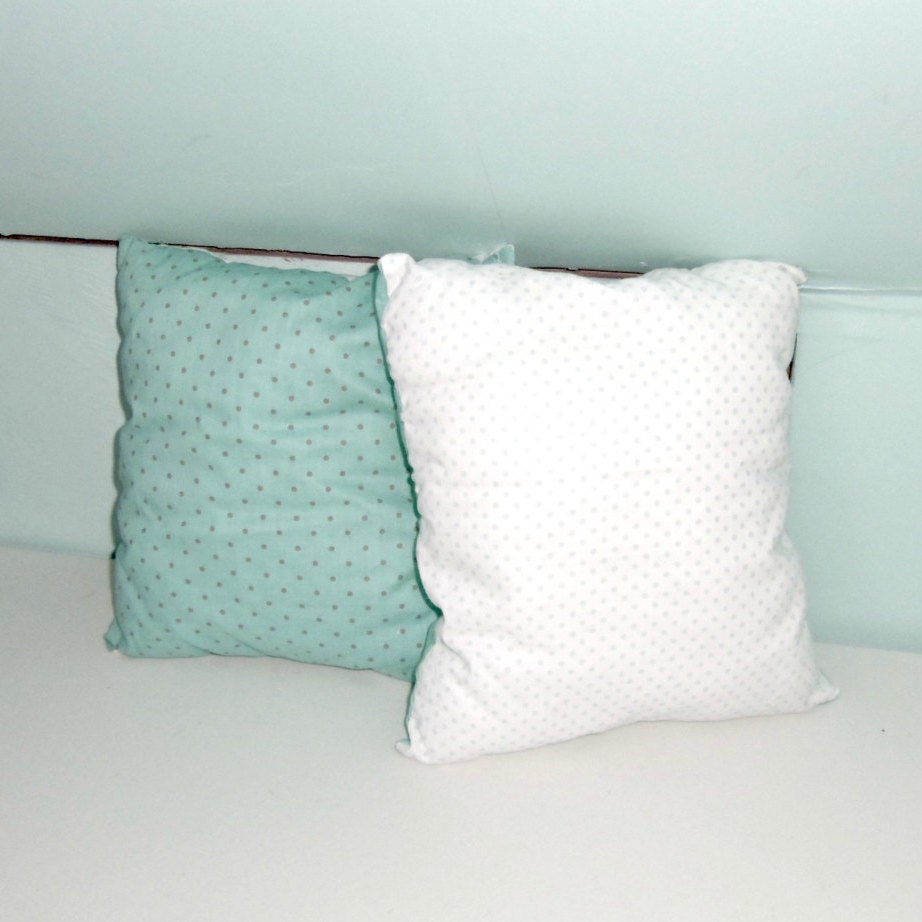 Small Throw Pillow Baby Pillow Cotton Square by PillowsForNow